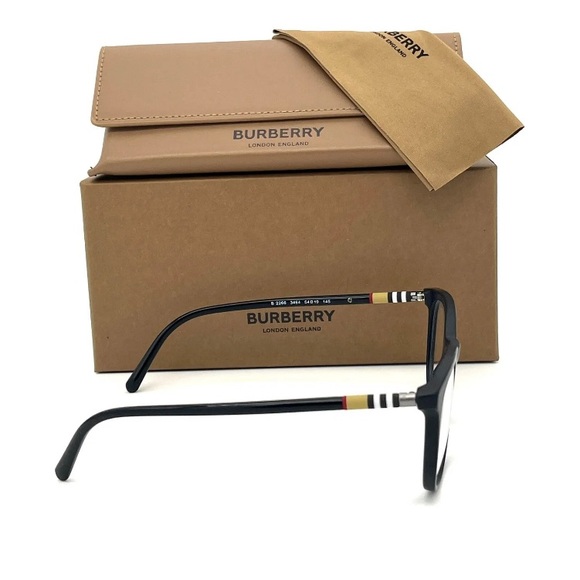 Authentic New - BURBERRY BE2266 3464 Matte Black / Demo Lens 54mm Eyeglasses - Picture 6 of 6